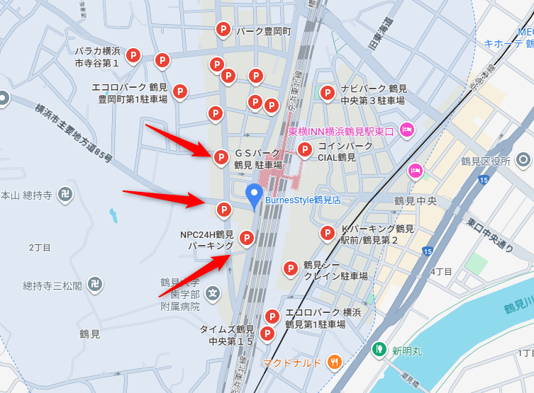 バーネススタイル鶴見の周辺マップ