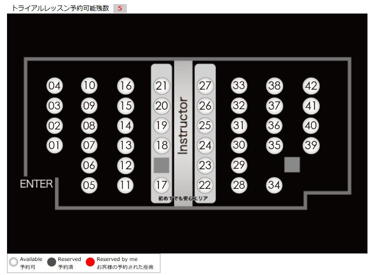 五反田店のスタジオの配置