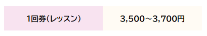 1回券：3500～3700円